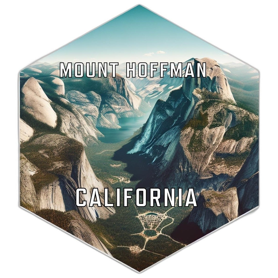 Mount Hoffman California Souvenir Travel Destination Die Cut Hexagon Fridge Magnet Image 1