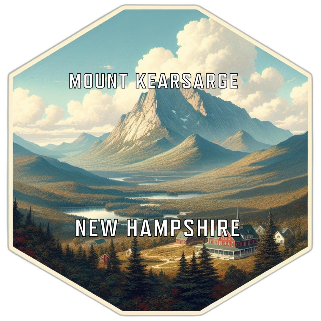 Mount Kearsarge Hampshire Souvenir Travel Destination Die Cut Hexagon Fridge Magnet Image 1