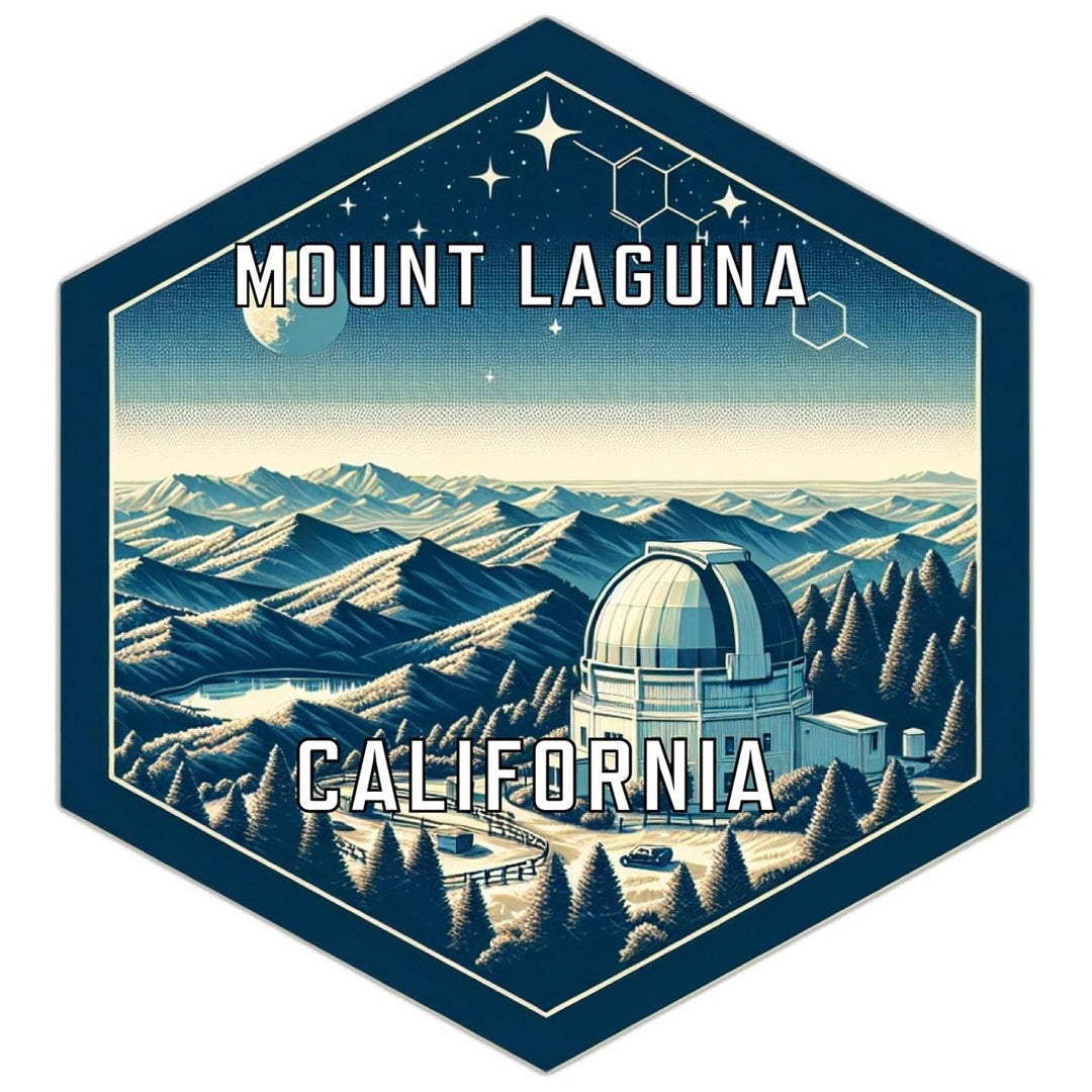 Mount Laguna California Souvenir Travel Destination Die Cut Hexagon Fridge Magnet Image 1