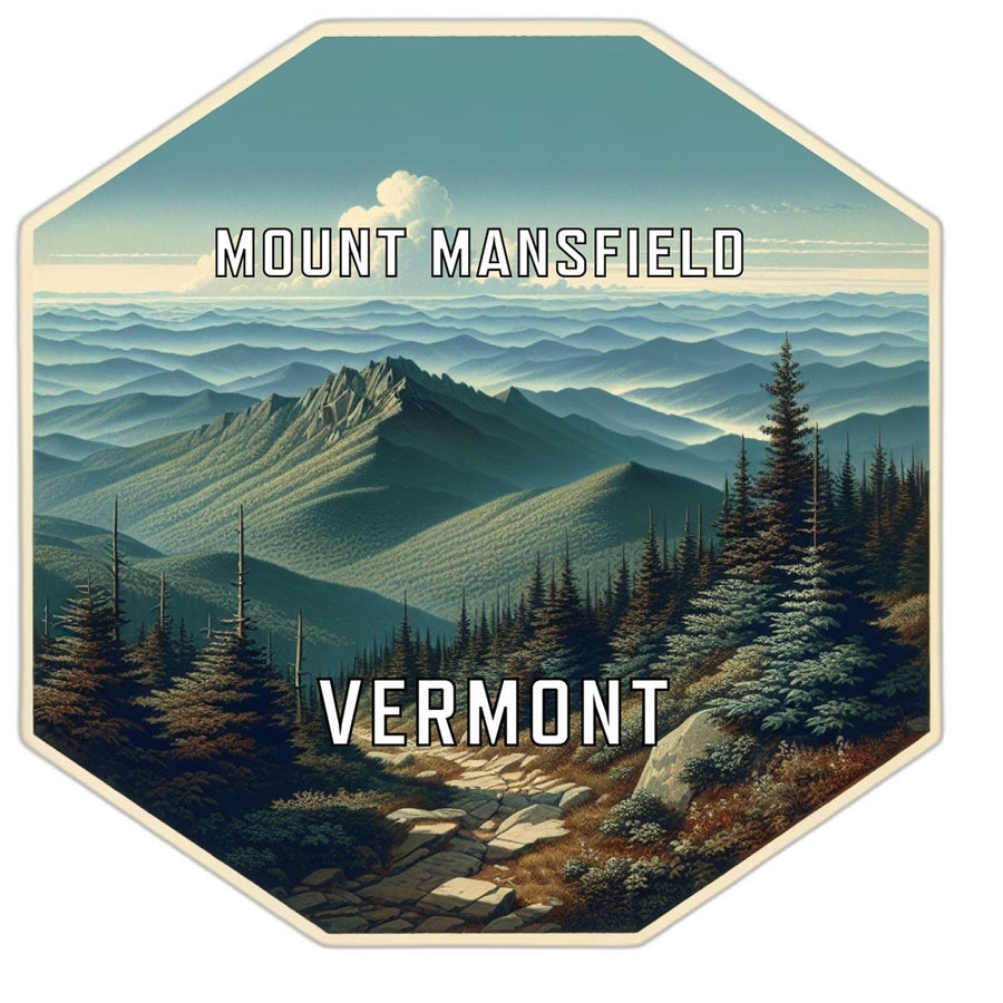 Mount Mansfield Vermont Souvenir Travel Destination Die Cut Hexagon Fridge Magnet Image 1