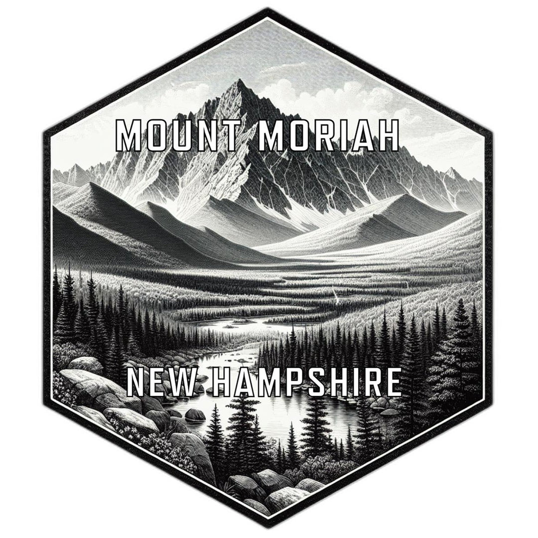 Mount Moriah Hampshire Souvenir Travel Destination Die Cut Hexagon Fridge Magnet Image 1