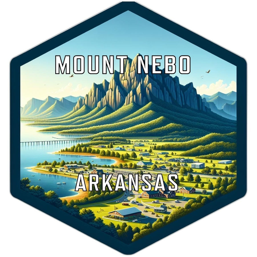 Mount Nebo Arkansas Souvenir Travel Destination Die Cut Hexagon Fridge Magnet Image 1