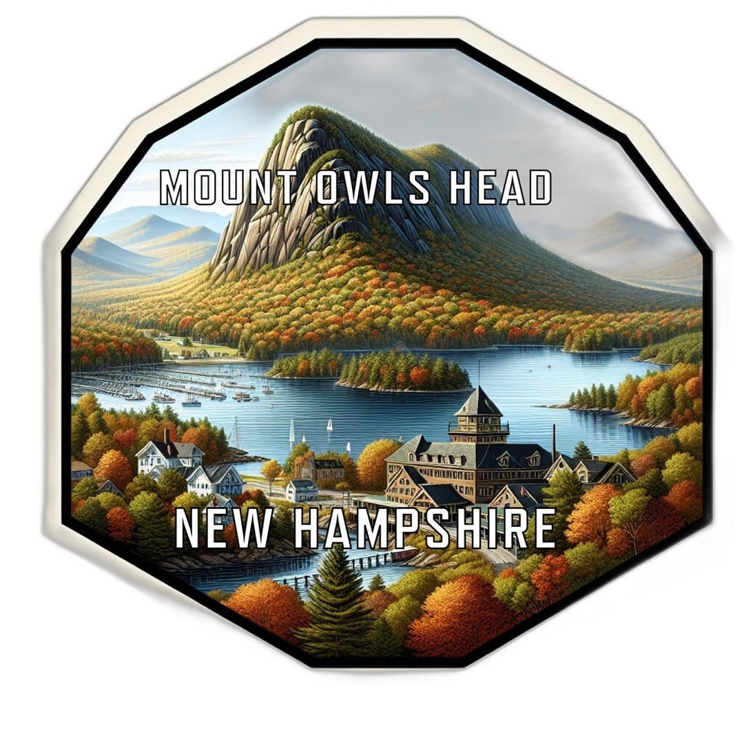 Mount Owl S Head Hampshire Souvenir Travel Destination Die Cut Hexagon Fridge Magnet Image 1