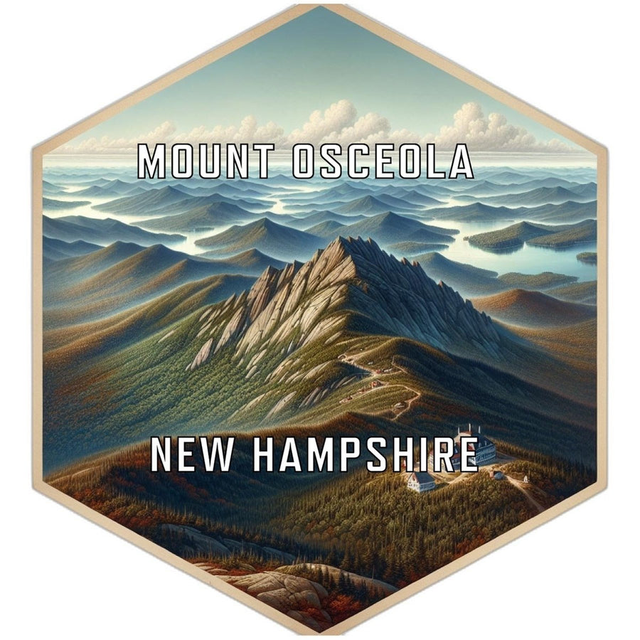 Mount Osceola Hampshire Souvenir Travel Destination Die Cut Hexagon Fridge Magnet Image 1