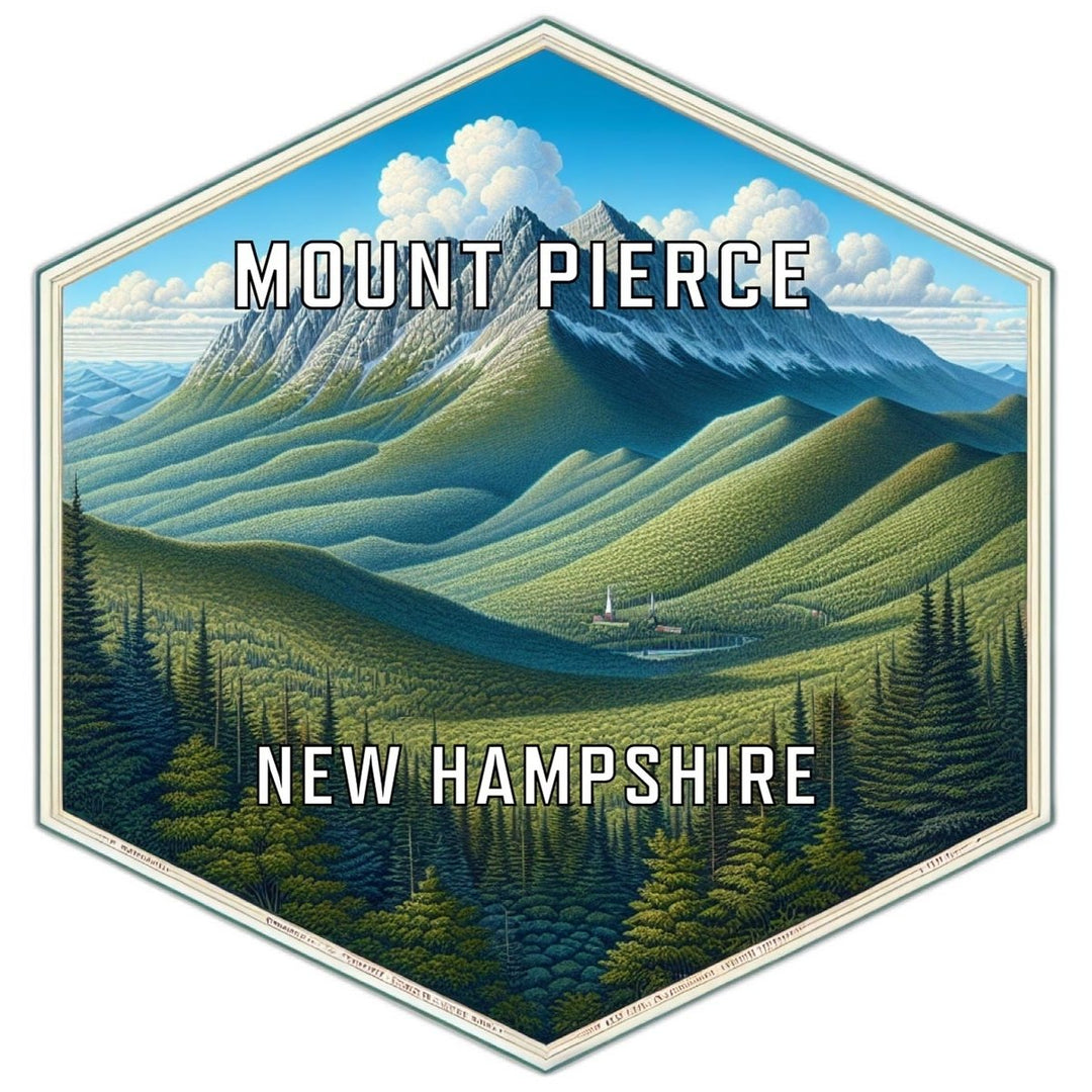 Mount Pierce Hampshire Souvenir Travel Destination Die Cut Hexagon Fridge Magnet Image 1