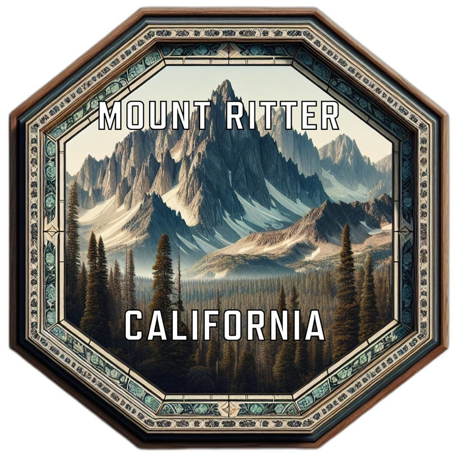 Mount Ritter California Souvenir Travel Destination Die Cut Hexagon Fridge Magnet Image 1