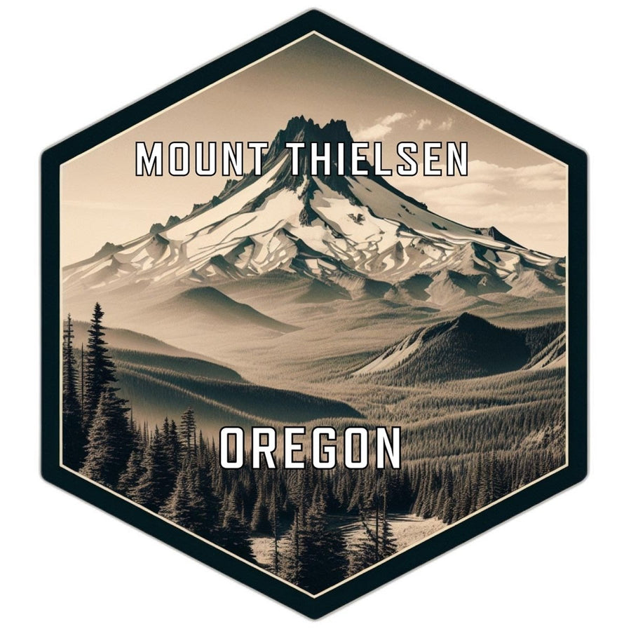 Mount Thielsen Oregon Souvenir Travel Destination Die Cut Hexagon Fridge Magnet Image 1