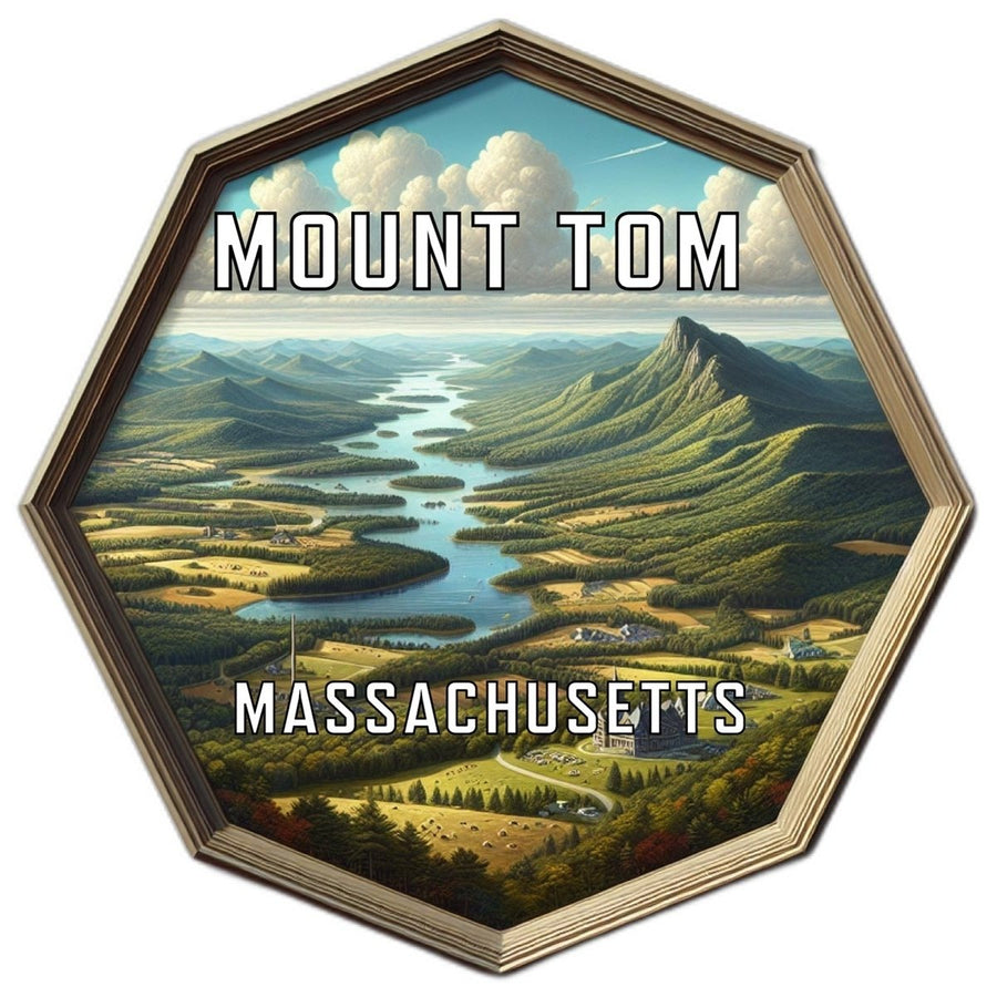 Mount Tom Massachusetts Souvenir Travel Destination Die Cut Hexagon Fridge Magnet Image 1