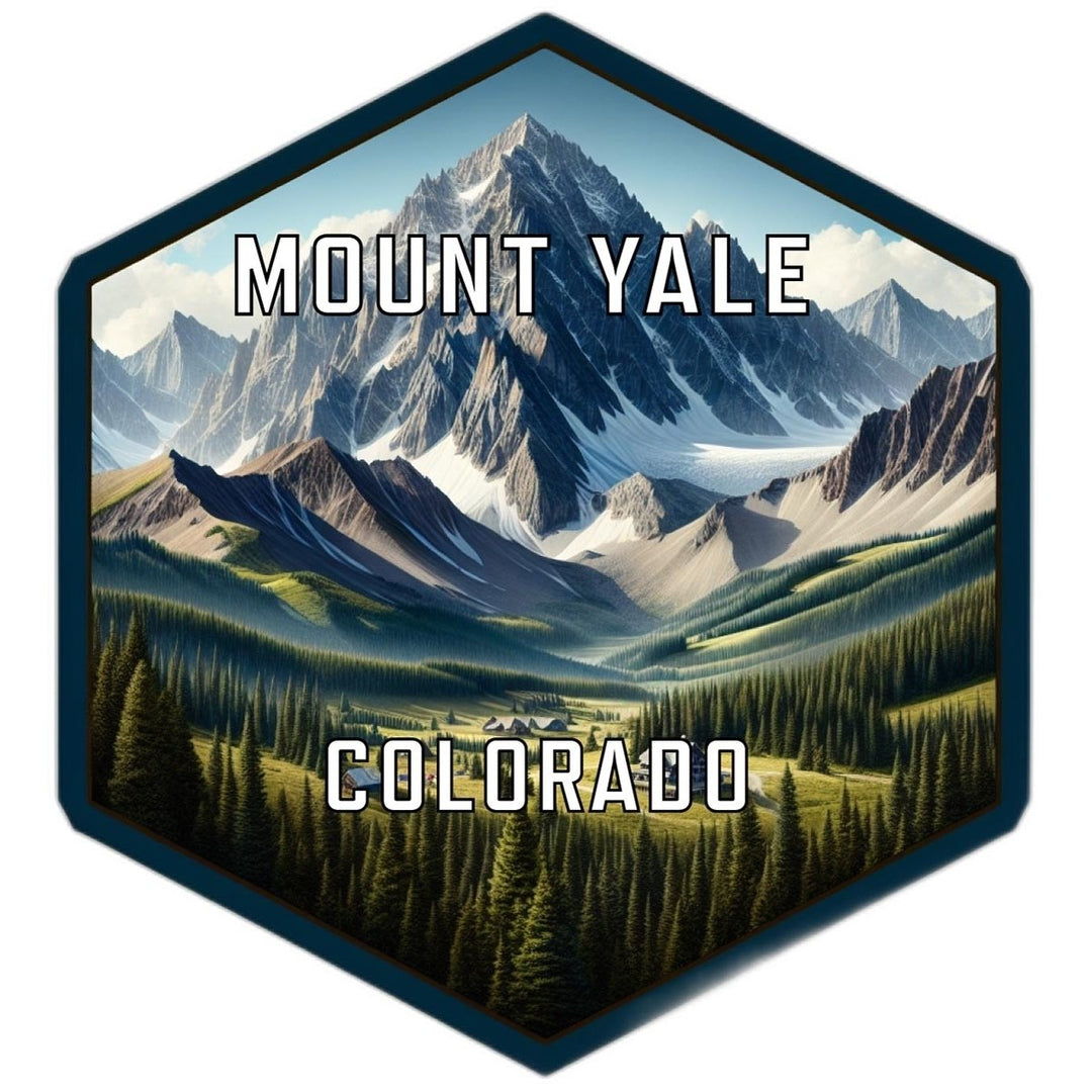 Mount Yale Colorado Souvenir Travel Destination Die Cut Hexagon Fridge Magnet Image 1