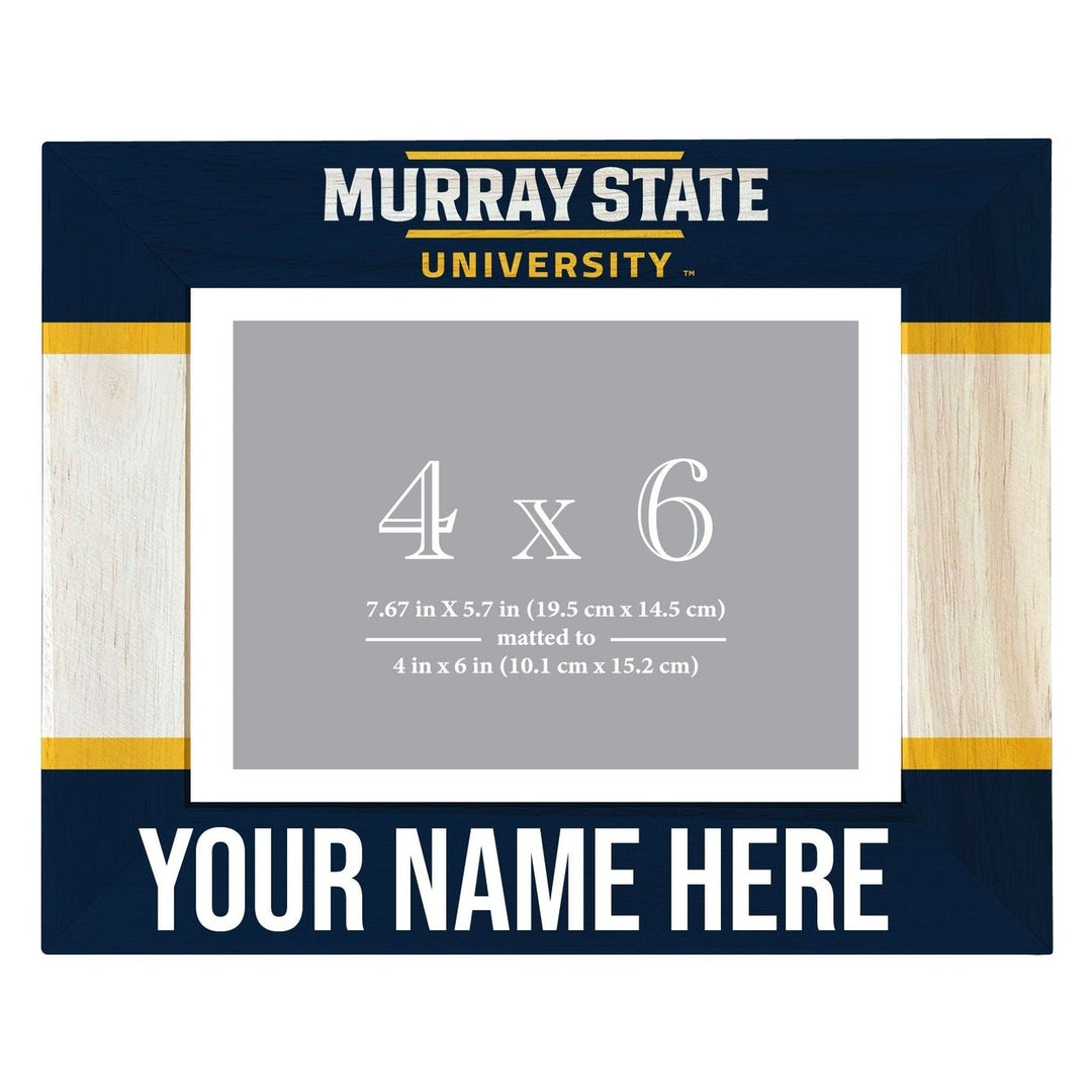 Murray State University Customizable Wooden Photo Frame Matted 4"x 6" Officially Licensed Collegiate Product Image 1