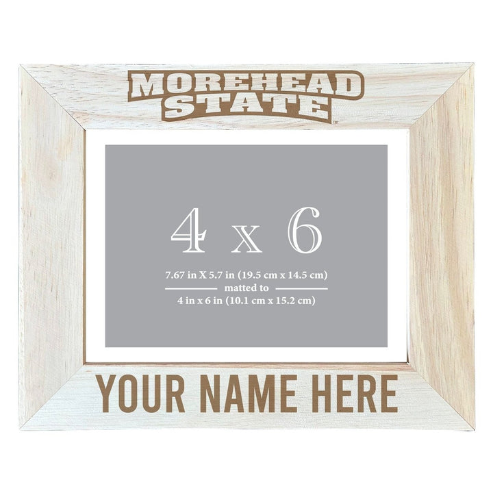 Morehead State University Customizable Wooden Photo Frame Matted 4"x 6" Officially Licensed Collegiate Product Image 1