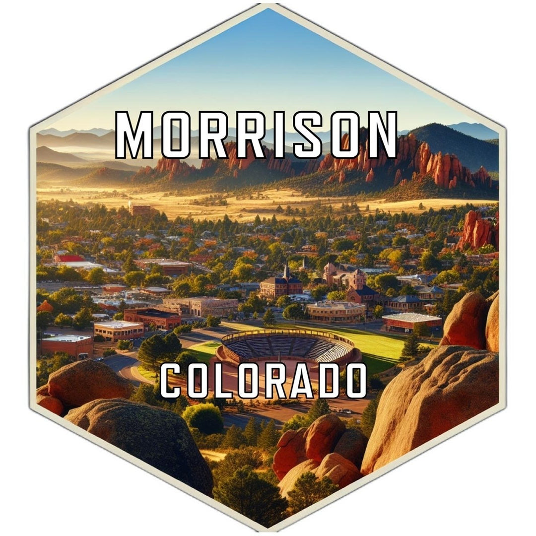 Morrison Colorado Souvenir Travel Destination Die Cut Hexagon Fridge Magnet Image 1