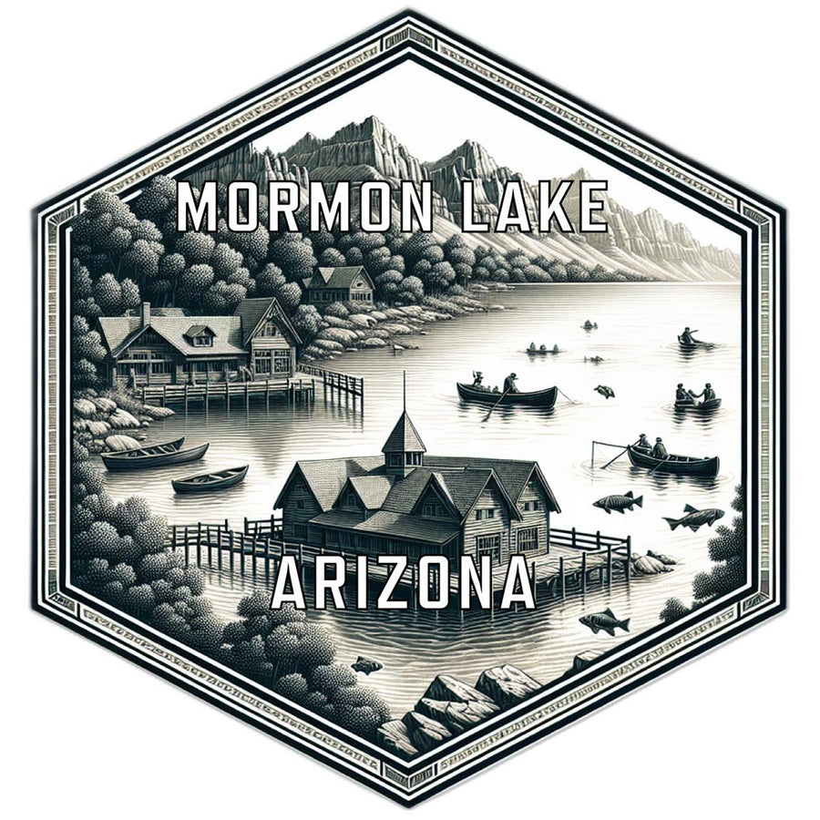 Mormon Lake Arizona Souvenir Travel Destination Die Cut Hexagon Fridge Magnet Image 1