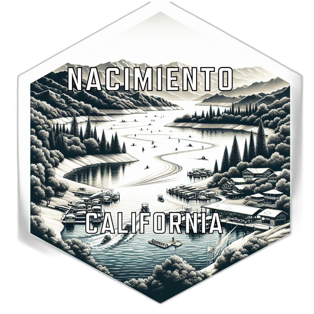 Nacimiento California Souvenir Travel Destination Die Cut Hexagon Fridge Magnet Image 1