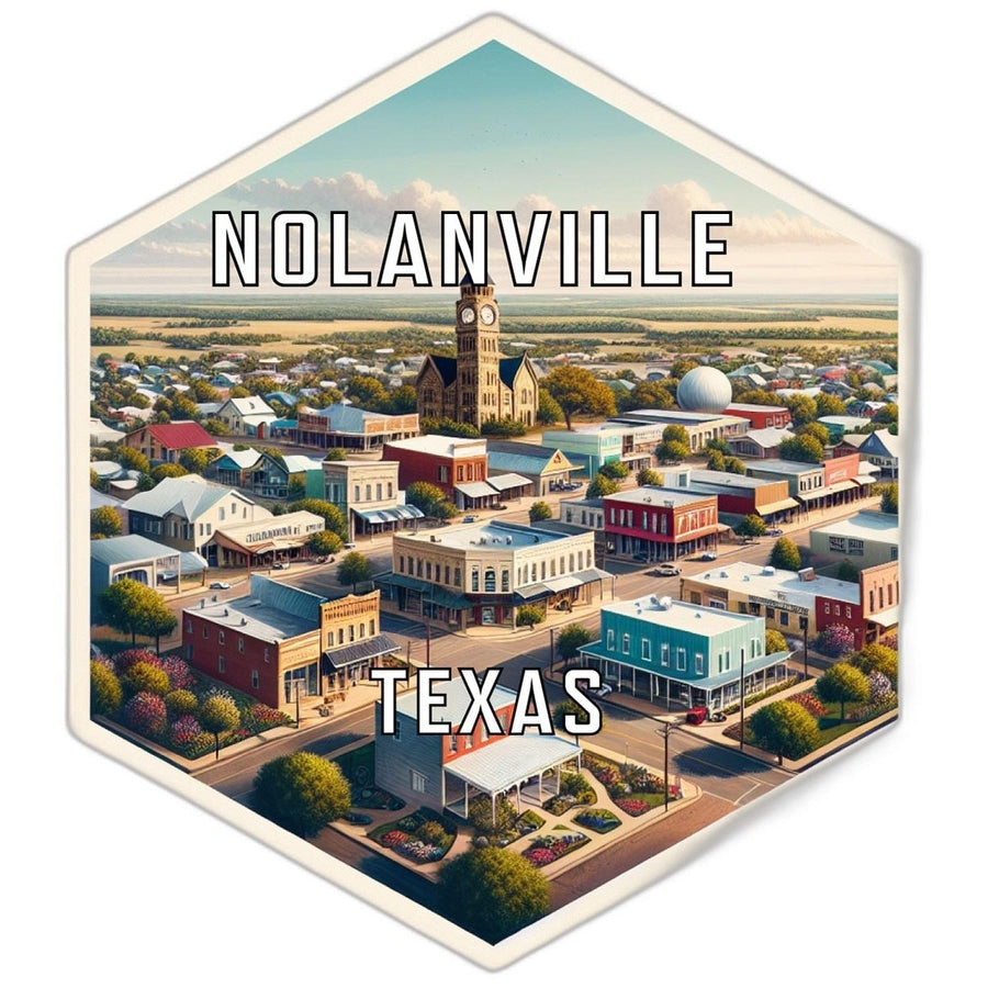 Nolanville Texas Souvenir Travel Destination Die Cut Hexagon Fridge Magnet Image 1