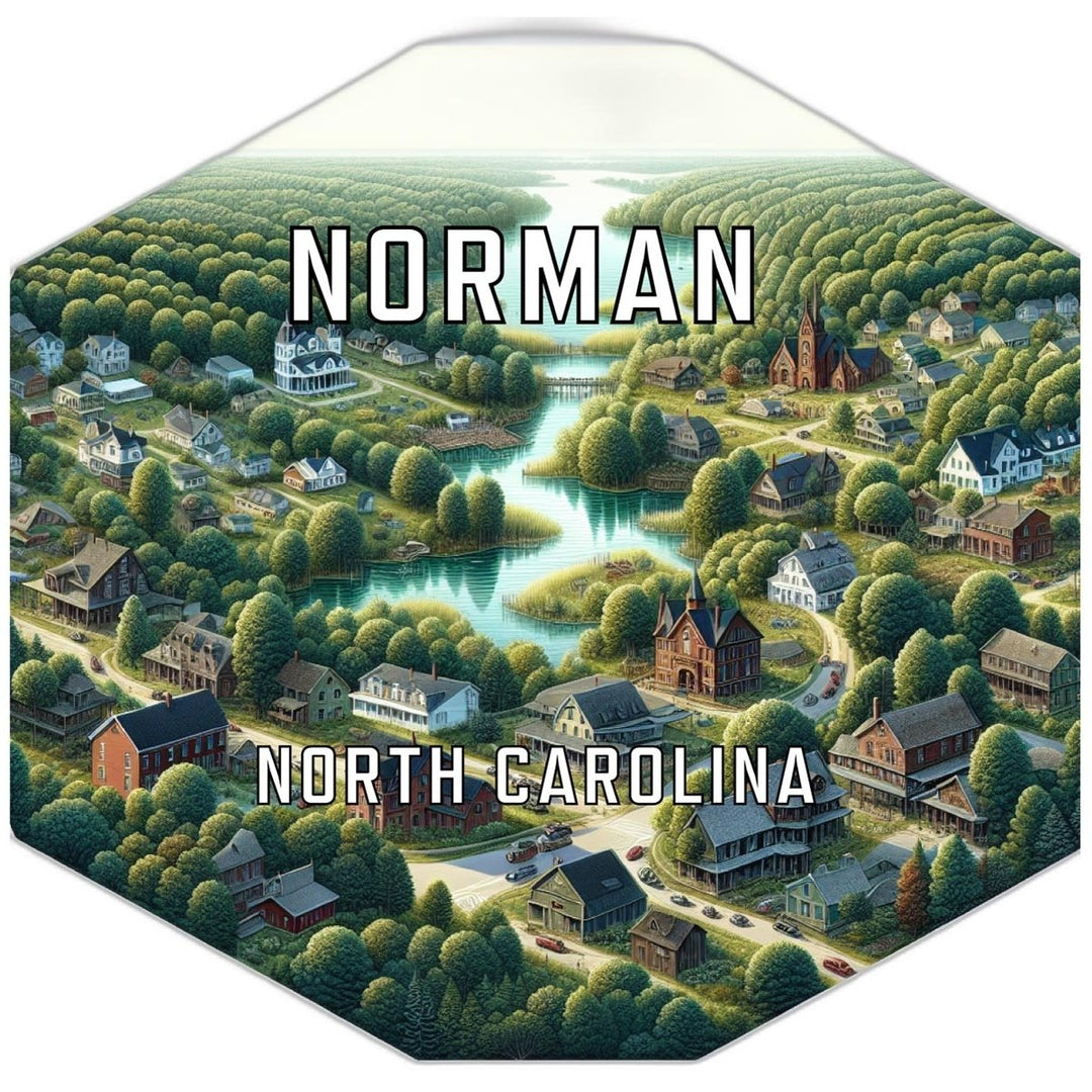 Norman North Carolina Souvenir Travel Destination Die Cut Hexagon Fridge Magnet Image 1