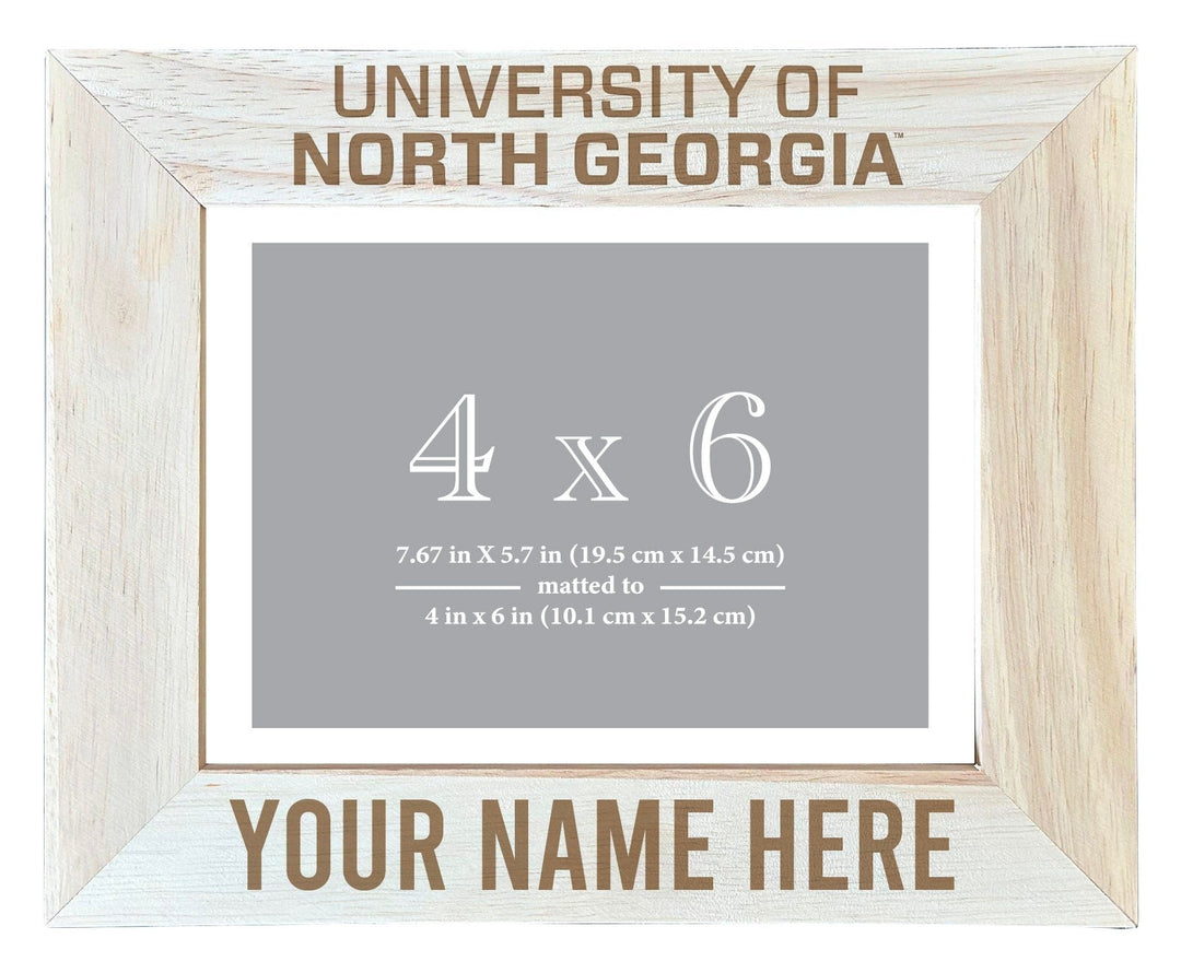 North Georgia Nighhawks Customizable Wooden Photo Frame Matted 4"x 6" Officially Licensed Collegiate Product Image 1