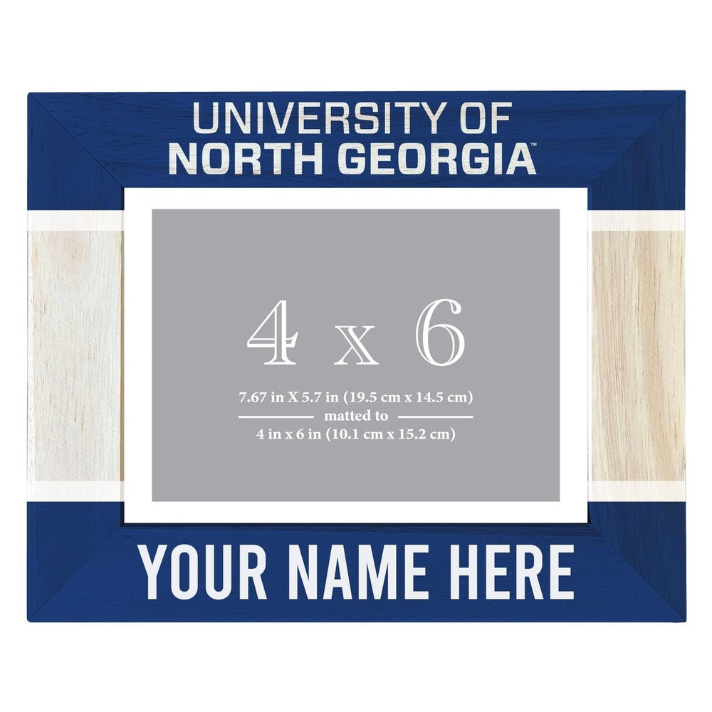 North Georgia Nighhawks Customizable Wooden Photo Frame Matted 4"x 6" Officially Licensed Collegiate Product Image 2