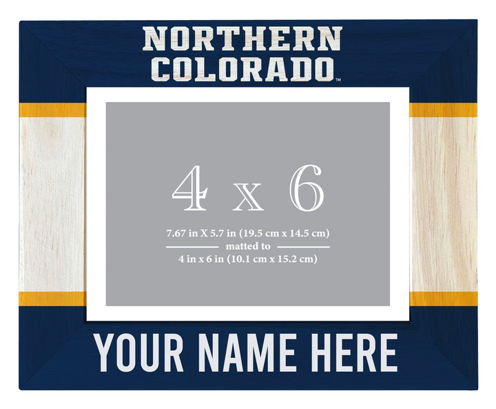 Northern Colorado Bears Customizable Wooden Photo Frame Matted 4"x 6" Officially Licensed Collegiate Product Image 1