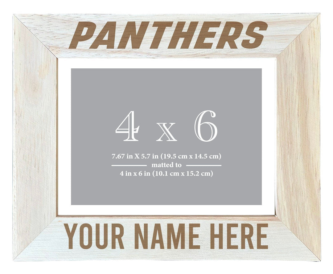 Northern Iowa Panthers Customizable Wooden Photo Frame Matted 4"x 6" Officially Licensed Collegiate Product Image 1