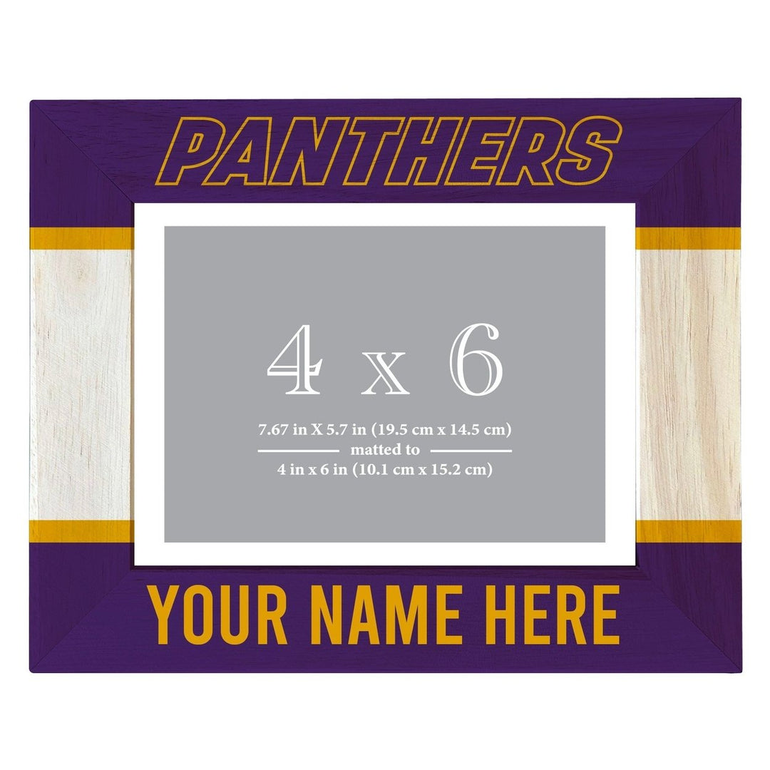 Northern Iowa Panthers Customizable Wooden Photo Frame Matted 4"x 6" Officially Licensed Collegiate Product Image 2