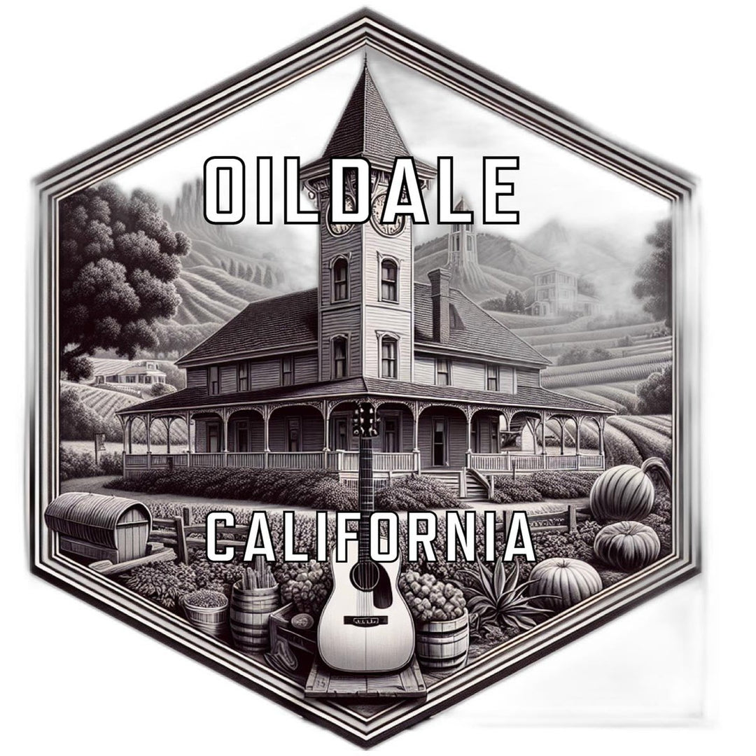 Oildale California Souvenir Travel Destination Die Cut Hexagon Fridge Magnet Image 1