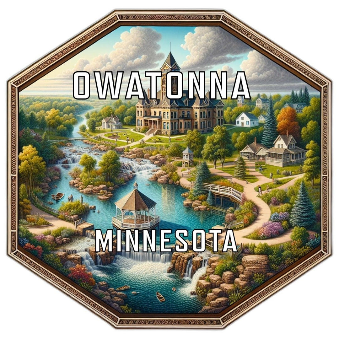 Owatonna Minnesota Souvenir Travel Destination Die Cut Hexagon Fridge Magnet Image 1