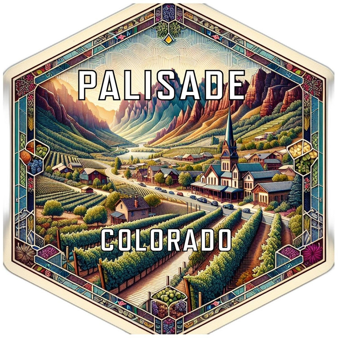 Palisade Colorado Souvenir Travel Destination Die Cut Hexagon Fridge Magnet Image 1