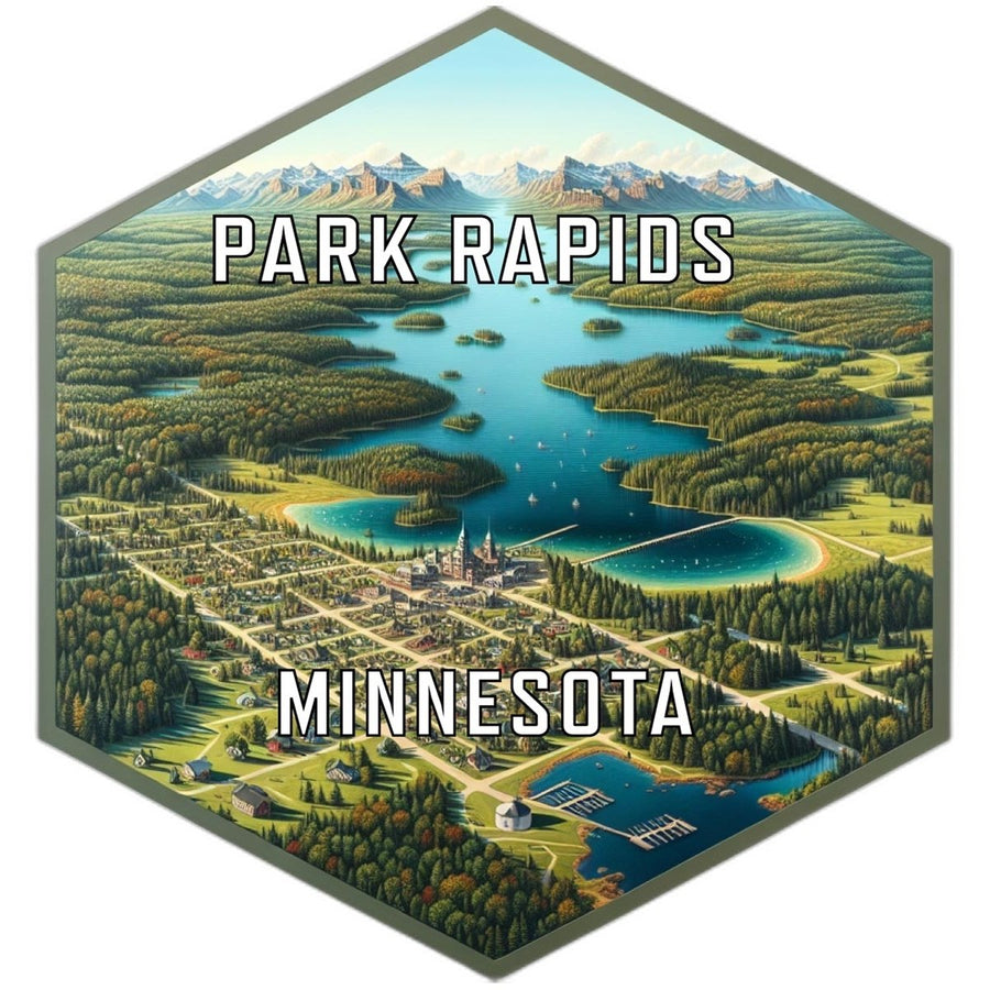 Park Rapids Minnesota Souvenir Travel Destination Die Cut Hexagon Fridge Magnet Image 1