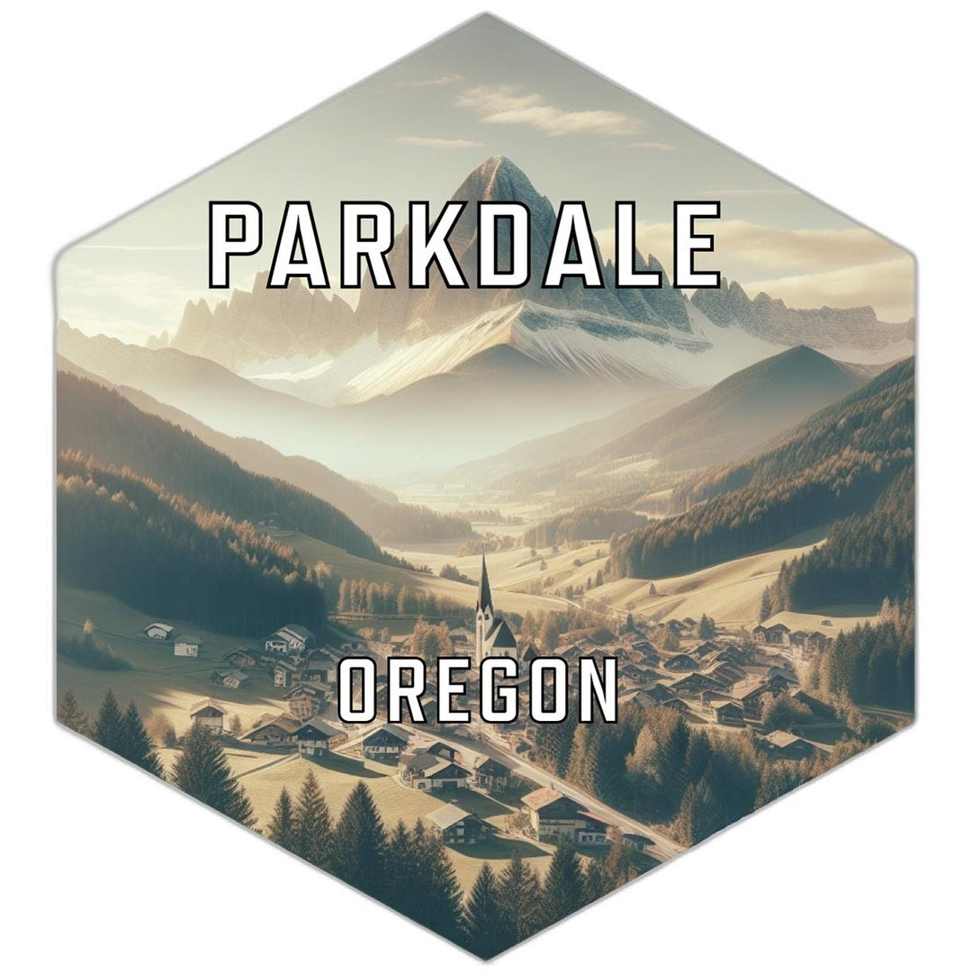 Parkdale Oregon Souvenir Travel Destination Die Cut Hexagon Fridge Magnet Image 1