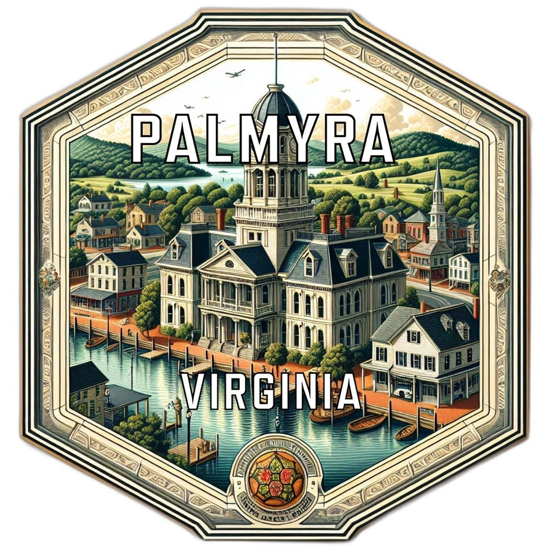 Palmyra Virginia Souvenir Travel Destination Die Cut Hexagon Fridge Magnet Image 1