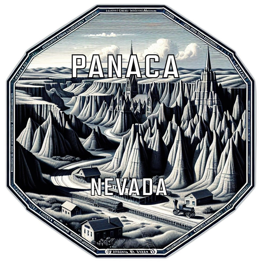 Panaca Nevada Souvenir Travel Destination Die Cut Hexagon Fridge Magnet Image 1