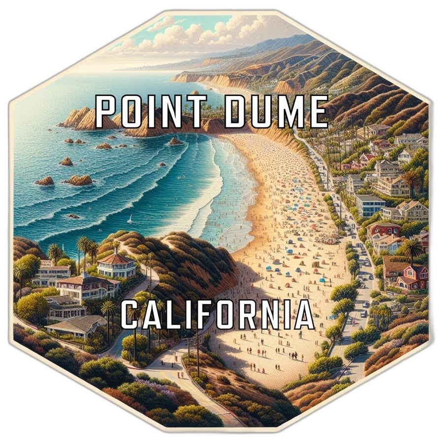 Point Dume California Souvenir Travel Destination Die Cut Hexagon Fridge Magnet Image 1