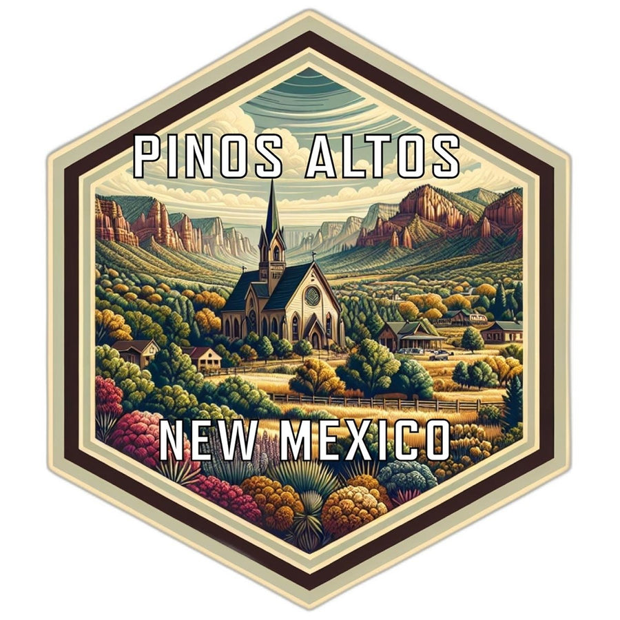 Pinos Altos Mexico Souvenir Travel Destination Die Cut Hexagon Fridge Magnet Image 1