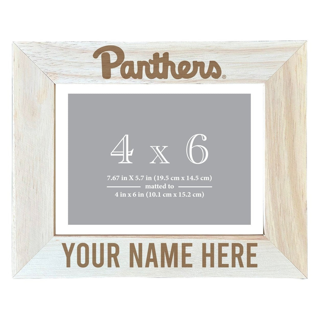 Pittsburgh Panthers Customizable Wooden Photo Frame Matted 4"x 6" Officially Licensed Collegiate Product Image 2