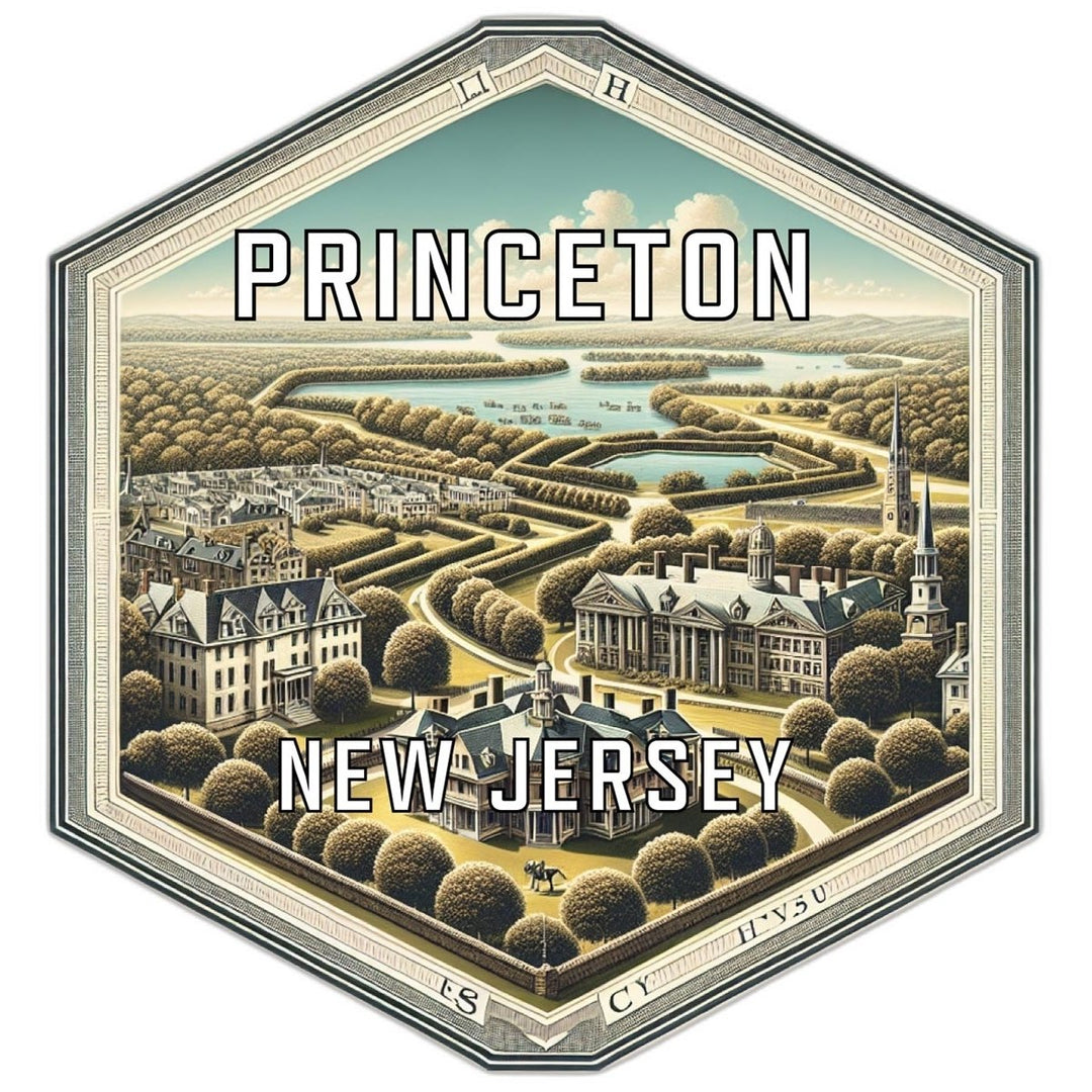 Princeton Jersey Souvenir Travel Destination Die Cut Hexagon Fridge Magnet Image 1