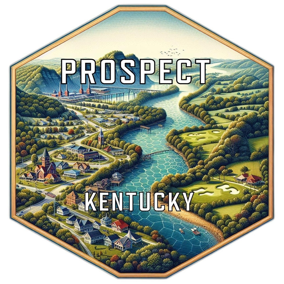 Prospect Kentucky Souvenir Travel Destination Die Cut Hexagon Fridge Magnet Image 1