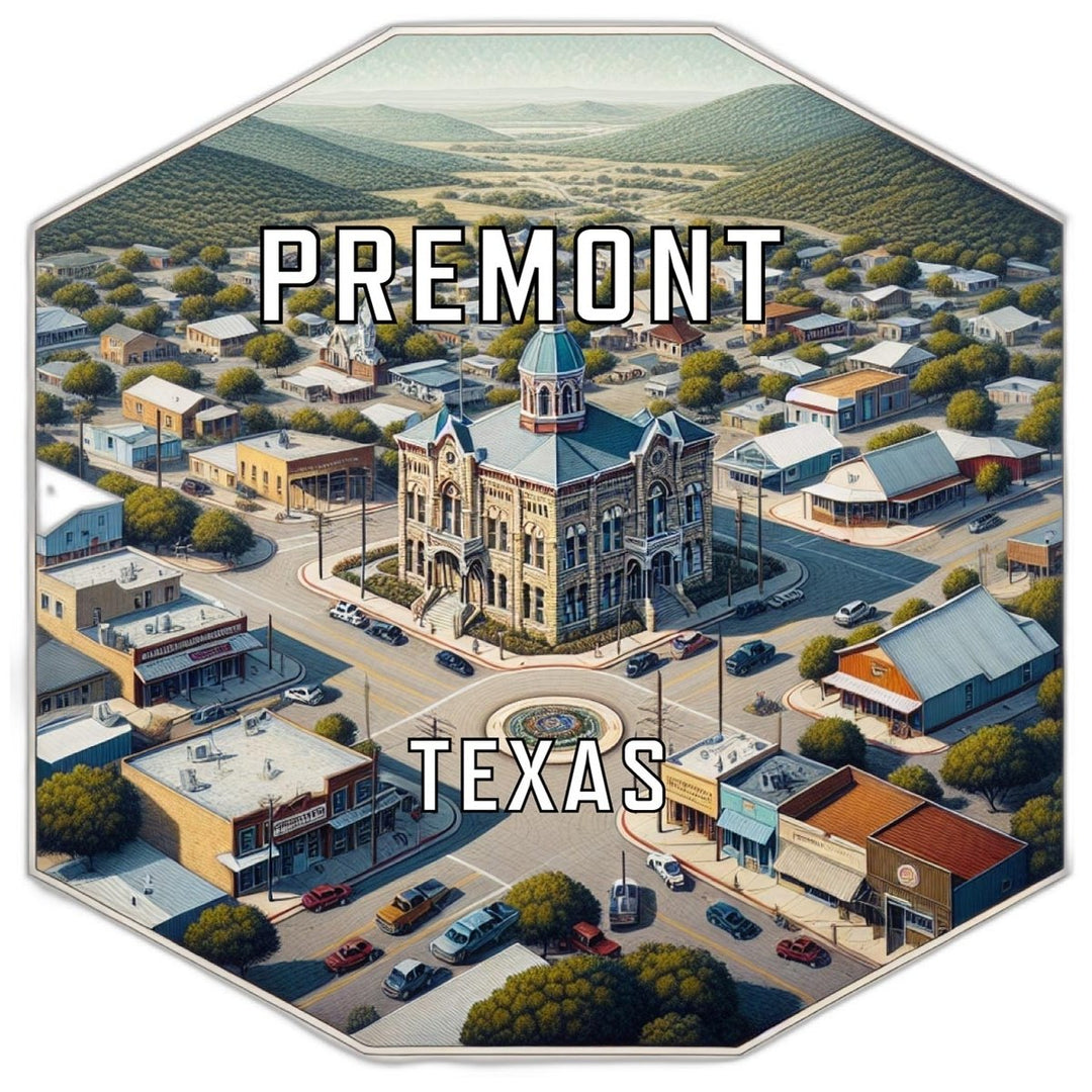 Premont Texas Souvenir Travel Destination Die Cut Hexagon Fridge Magnet Image 1