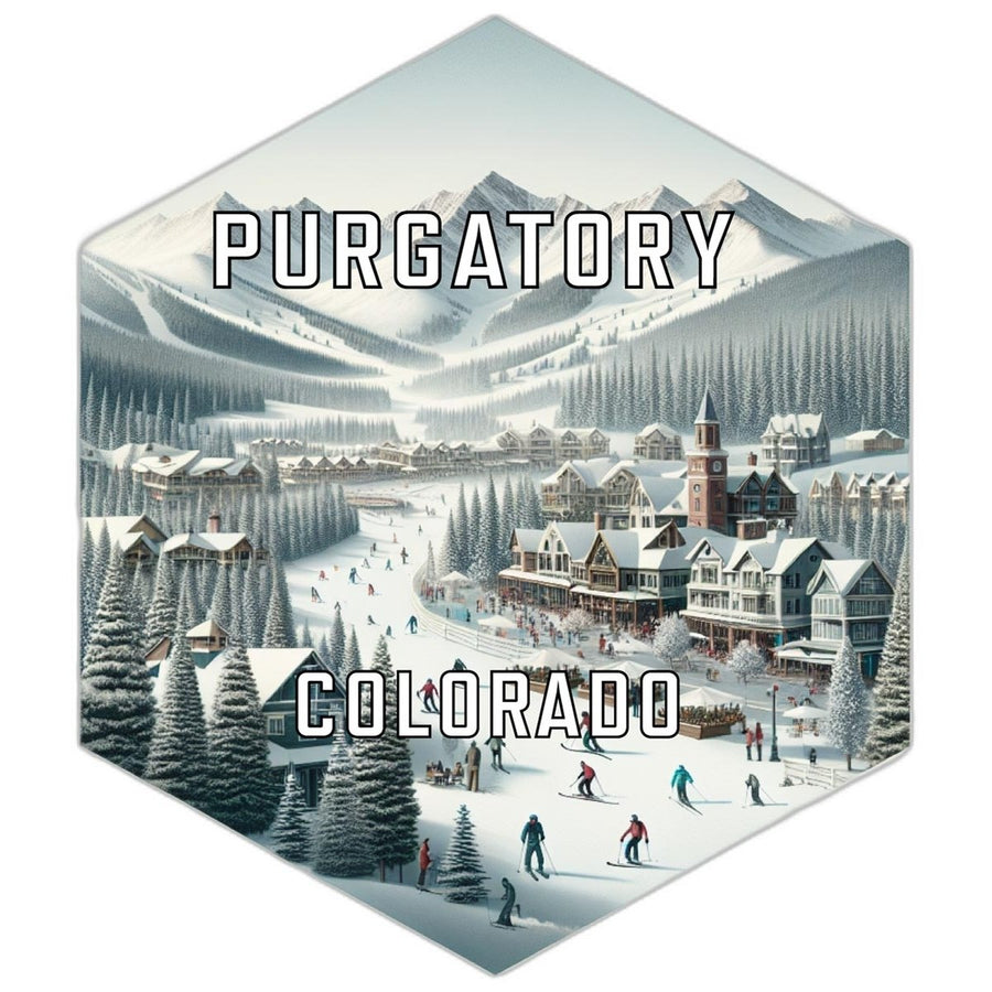 Purgatory Colorado Souvenir Travel Destination Die Cut Hexagon Fridge Magnet Image 1