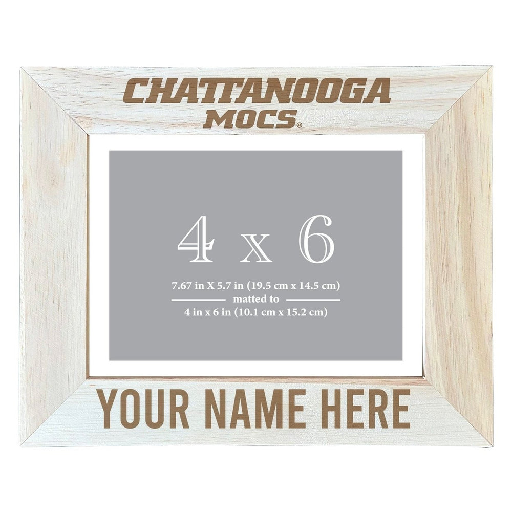 University of Tennessee at Chattanooga Customizable Wooden Photo Frame Matted 4"x 6" Officially Licensed Collegiate Image 2