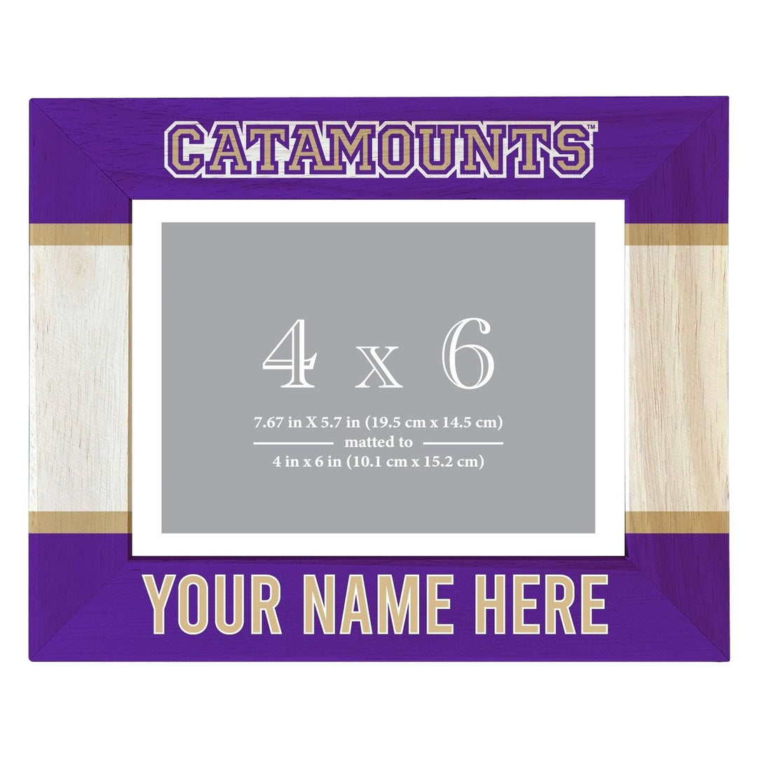 Western Carolina University Customizable Wooden Photo Frame Matted 4"x 6" Officially Licensed Collegiate Product Image 2