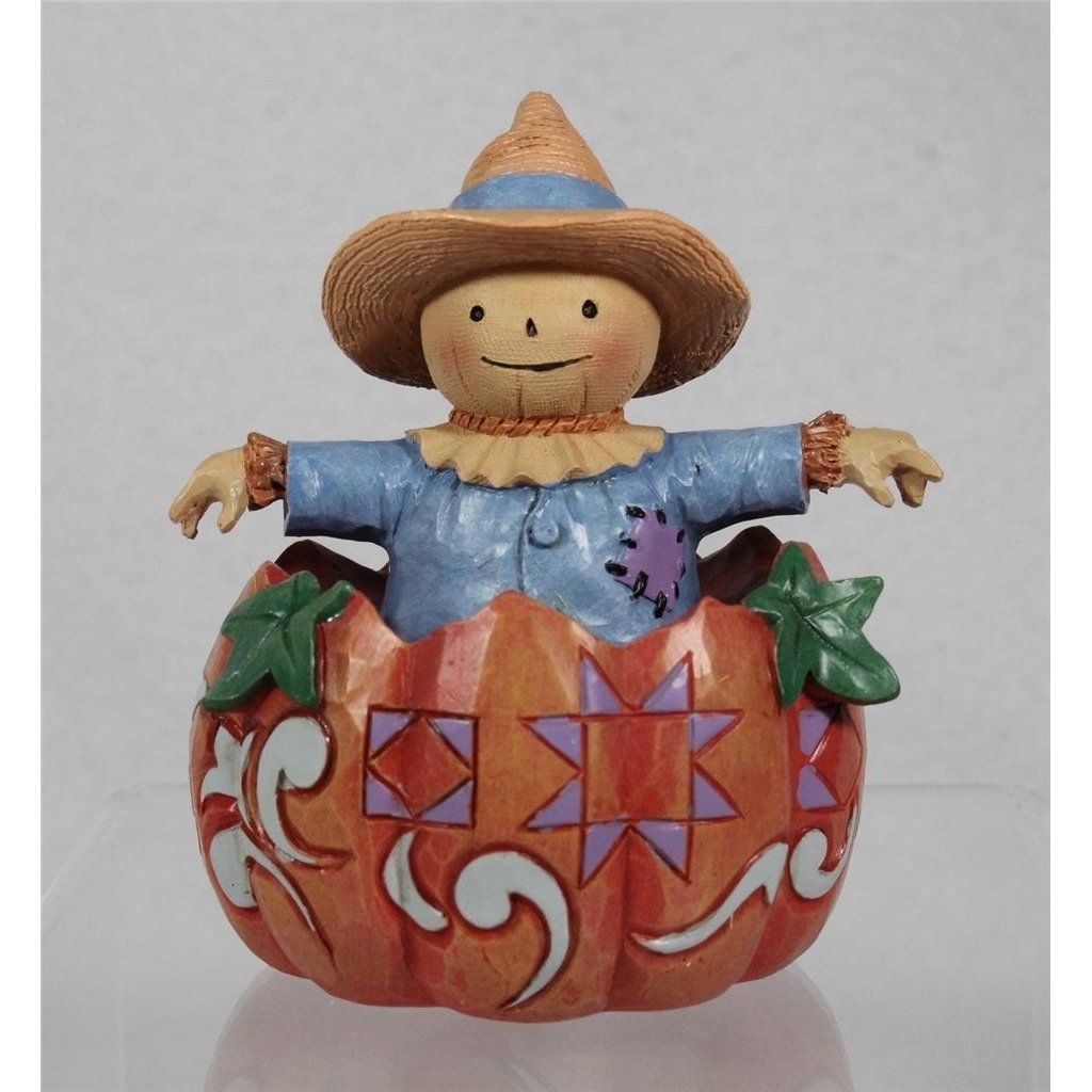 Jim Shore Harvest Scarecrow Mini 2022 Figurine - 6012759 In Box Image 1