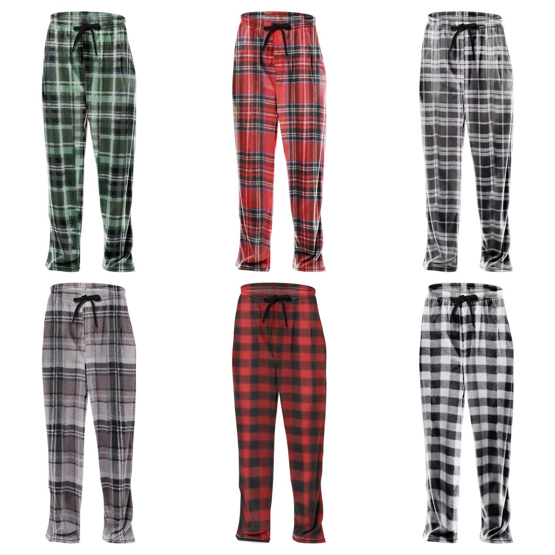 1 Piece Mens Ultra-Soft Microfiber Fleece Pajama Pants - Cozy Relaxed Fit Adjustable Drawstring Available in Fun Colors Image 7