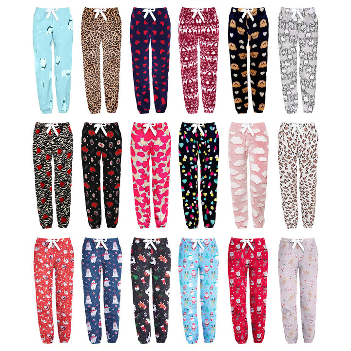 1 Piece Womens Ultra-Soft Winter Warm Cozy Fleece Pajama Pants with Fun Prints Image 6