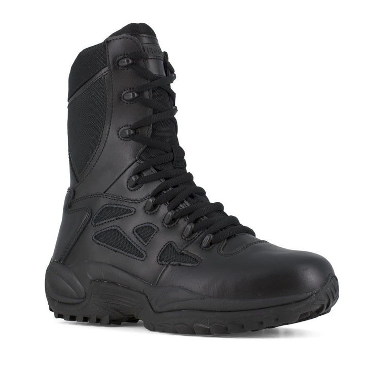 Reebok Work Womens 8" Rapid Response Soft Toe Tactical Boot Black - RB888 BLACK Image 1