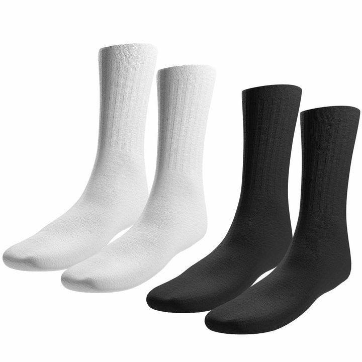 6 Pair Soft Cotton Crew Socks Soft Stretchy and Durable Image 2