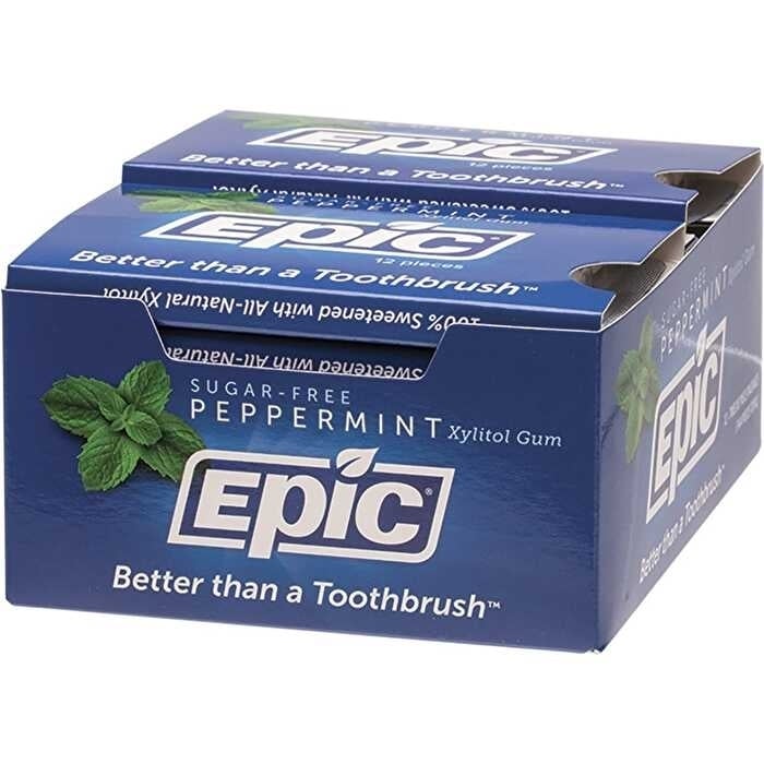 Epic Xylitol Chewing Gum Peppermint 12x 12pcs Image 1