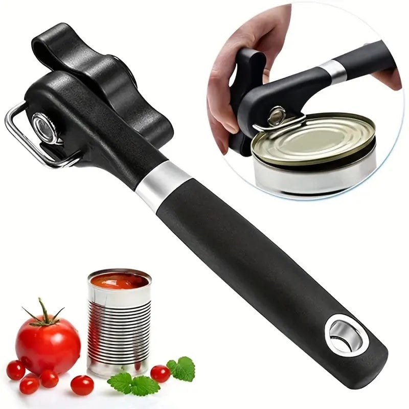 Quick And Easy Stainless Steel Can Opener - Multifunctional Kitchen Gadget Image 2