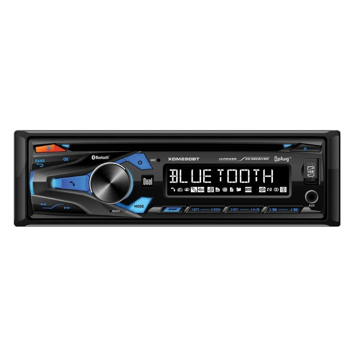 Single DIN Car Stereo with CD/MP3 Player AM/FM Receiver Bluetooth USB Input Voice Activation and Smart App Integration - Image 1