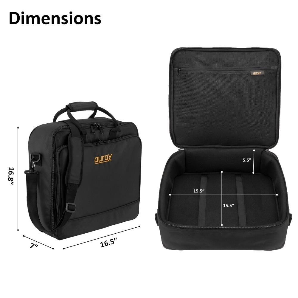 Padded Mixer Bag Fits Up to 15x15" Mixers or Gears Weather-Resistant with Removable Strap and Carry Handles Zipper Image 2